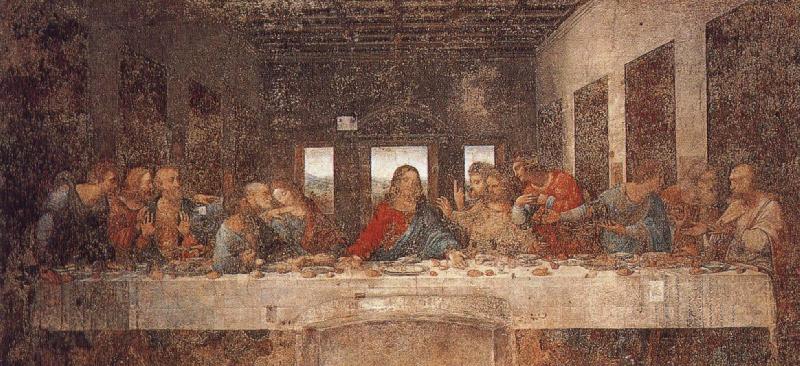 LEONARDO da Vinci The Last Supper Spain oil painting art